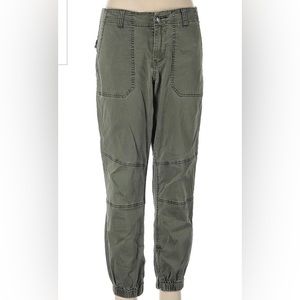Cosmic Blue Love Olive Green Joggers Ankle Zip